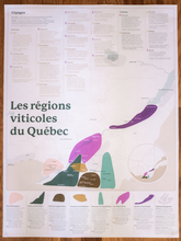 Charger l&#39;image dans la galerie, Carte des vins et vignobles du Québec - À ENCADRER
